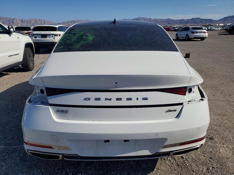 2023 Genesis G90 VIN KMTFC4SD8PU027654 COPART salvage auction — SIDE, Nv - Salvage Title, sold $36,500 on 2026-09-17 (photo 6)