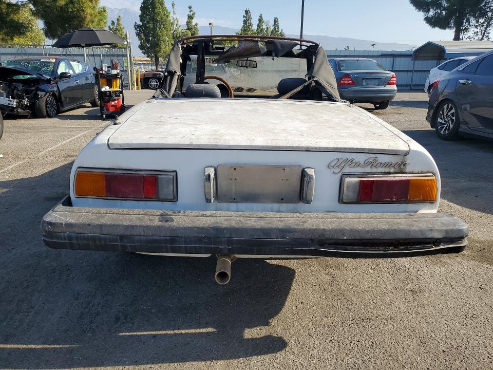 1982 Alfa romeo Giulia VIN ZARBA5413C1014064 COPART salvage auction — VANDALISM, CA - SALVAGE CERTIFICATE, sold $125 on 2026-08-25 (photo 6)
