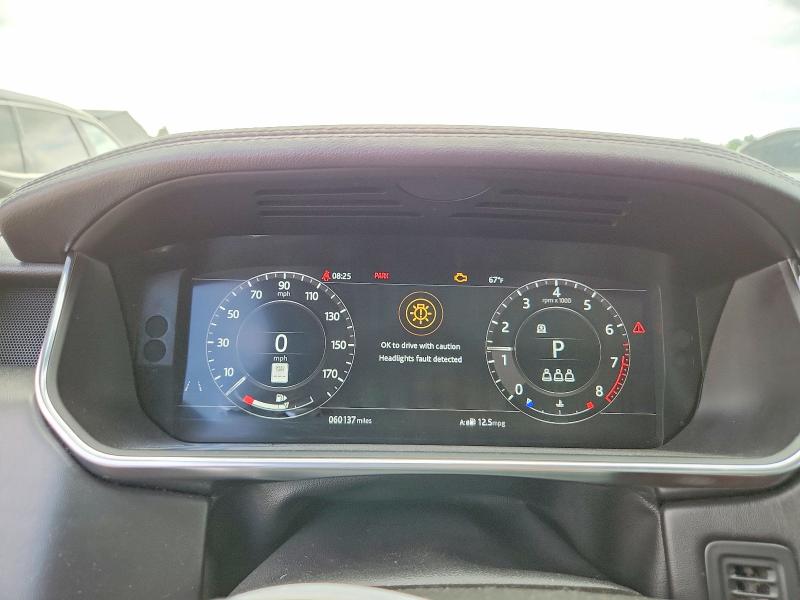 2019 Land rover RANGE ROVER VIN SALGS2RE8KA524764 COPART salvage auction — FRONT END, Ma - Cert Of Title-Salvage, sold $11,500 on 2026-08-21 (photo 9)