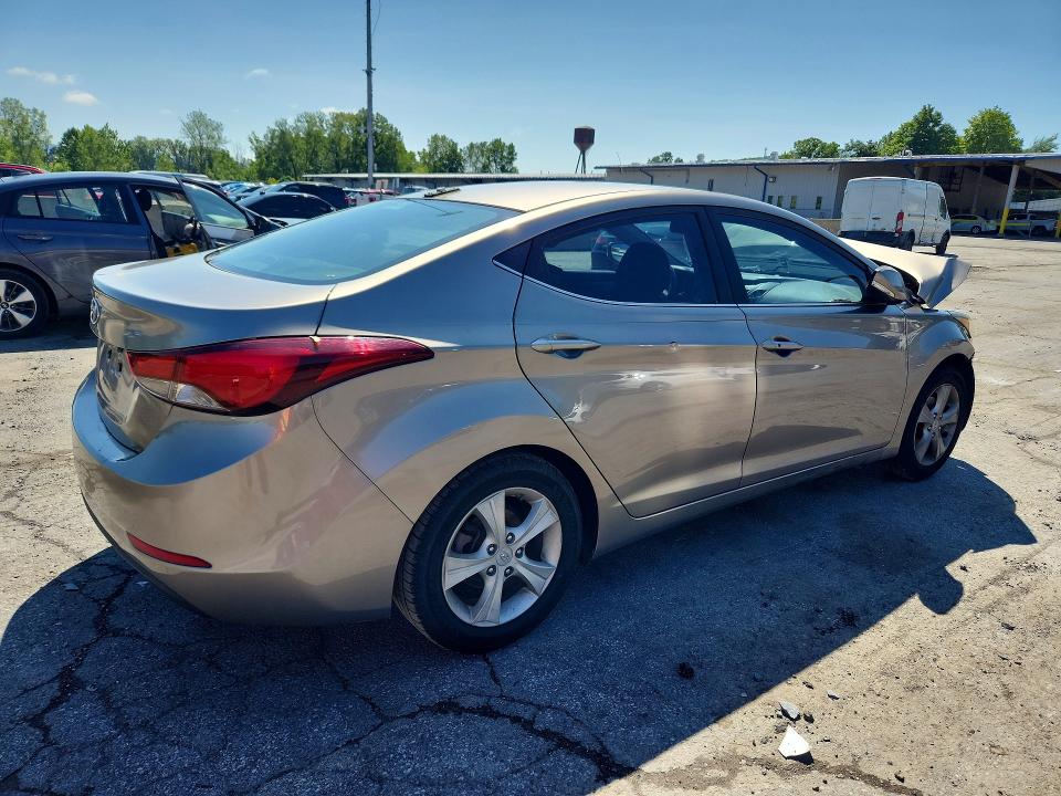 2016 Hyundai Elantra VIN 5NPDH4AE1GH668074 COPART salvage auction — FRONT END, Ny - Mv-907A Salvage Certificate, sold $675 on 2026-09-30 (photo 3)