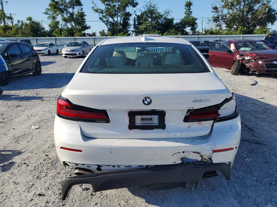 2021 BMW 5er VIN WBA53BH04MWX17496 COPART salvage auction — REAR END, Fl - Cert Of Title Slvg Rebuildable, sold $18,100 on 2026-08-21 (photo 6)
