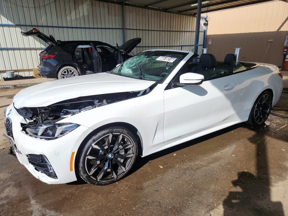 2027 BMW 4er VIN WBA53DB04VCY02989 COPART salvage auction — FRONT END, Co - Certificate Of Title (P), sold $7,700 on 2026-08-31 (photo 1)