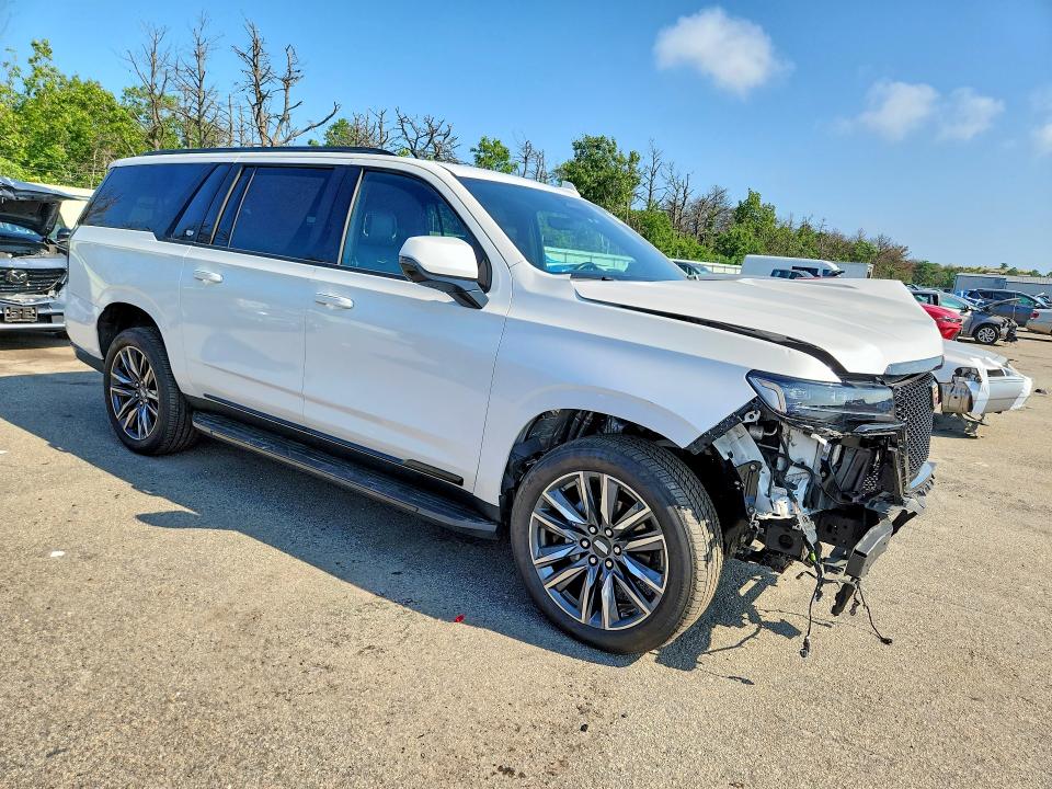 2021 Cadillac Escalade VIN 1GYS4NKL4MR349627 COPART salvage auction — FRONT END, Ny - Mv-907A Salvage Certificate, sold $21,000 on 2026-08-21 (photo 4)