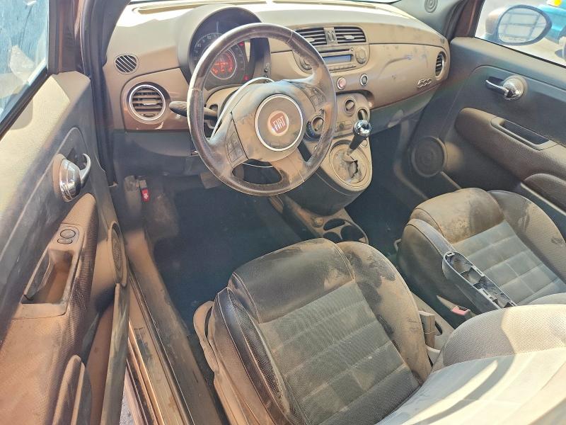 2013 Fiat 500 VIN 3C3CFFBR8DT596062 COPART salvage auction — REAR END, Tx - Certificate Of Title (P), sold $700 on 2026-08-14 (photo 8)
