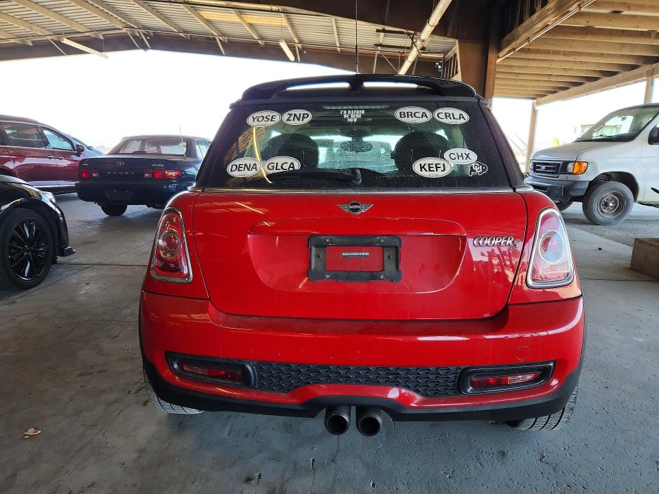 2013 Mini Cooper VIN WMWSV3C54DT395448 COPART salvage auction — FRONT END, Ca - Salvage Certificate, sold $750 on 2026-09-03 (photo 6)
