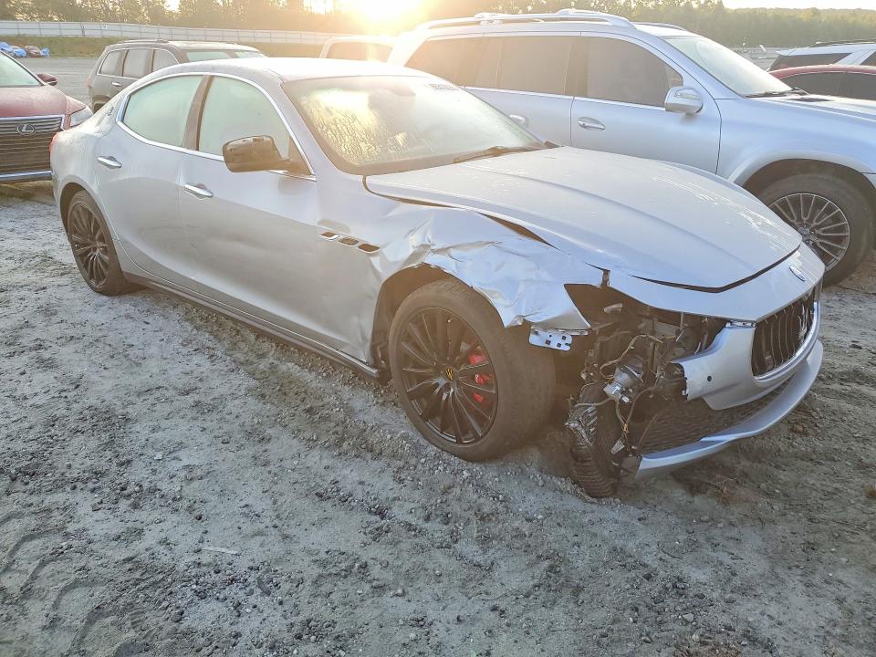 2014 Maserati Ghibli VIN ZAM57RTA5E1087823 COPART salvage auction — FRONT END, Ga - Certificate Of Title, sold $2,350 on 2026-08-19 (photo 4)