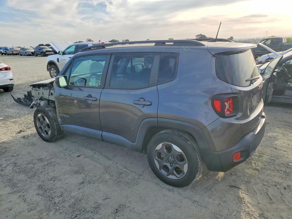 2018 Jeep Renegade VIN ZACCJABH7JPJ08014 COPART salvage auction — FRONT END, Ca - Salvage Certificate, sold $15 on 2026-08-18 (photo 2)