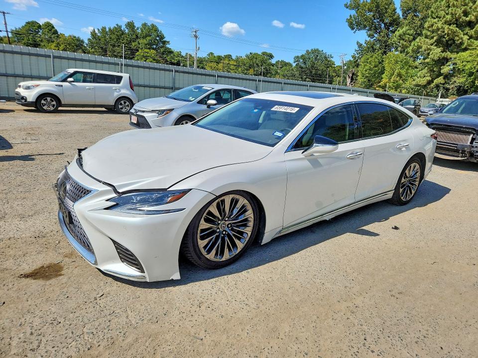 2018 Lexus Ls VIN JTHB51FF5J5006262 COPART salvage auction — FRONT END, TX - SALVAGE VEHICLE TITLE (P), sold $14,300 on 2026-10-01 (photo 1)