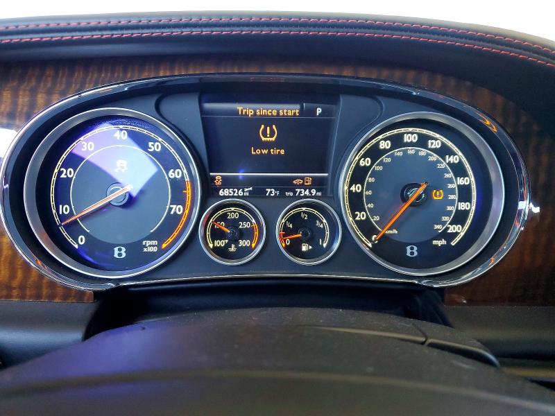 2013 Bentley Continental VIN SCBFT7ZA9DC085367 COPART salvage auction — VANDALISM, Ca - Salvage Certificate, sold $20,600 on 2026-08-18 (photo 9)
