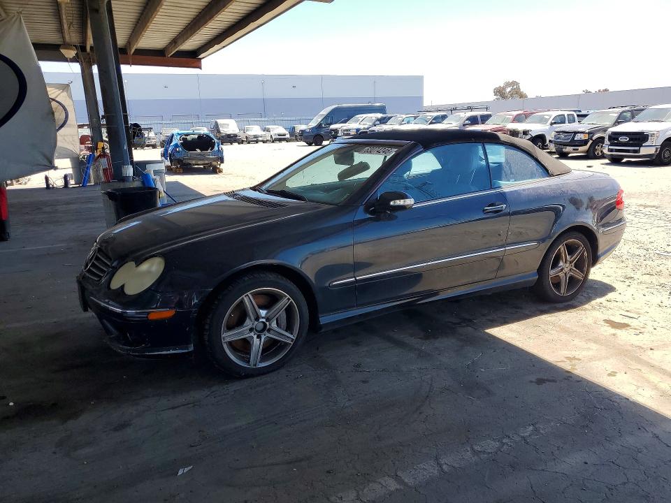 2005 Mercedes-benz Clk-class VIN WDBTK75J55F127945 COPART salvage auction — FRONT END, CA - DIS/DLR/EXP ONLY CLEAN TITLE, sold $450 on 2026-08-18 (photo 1)