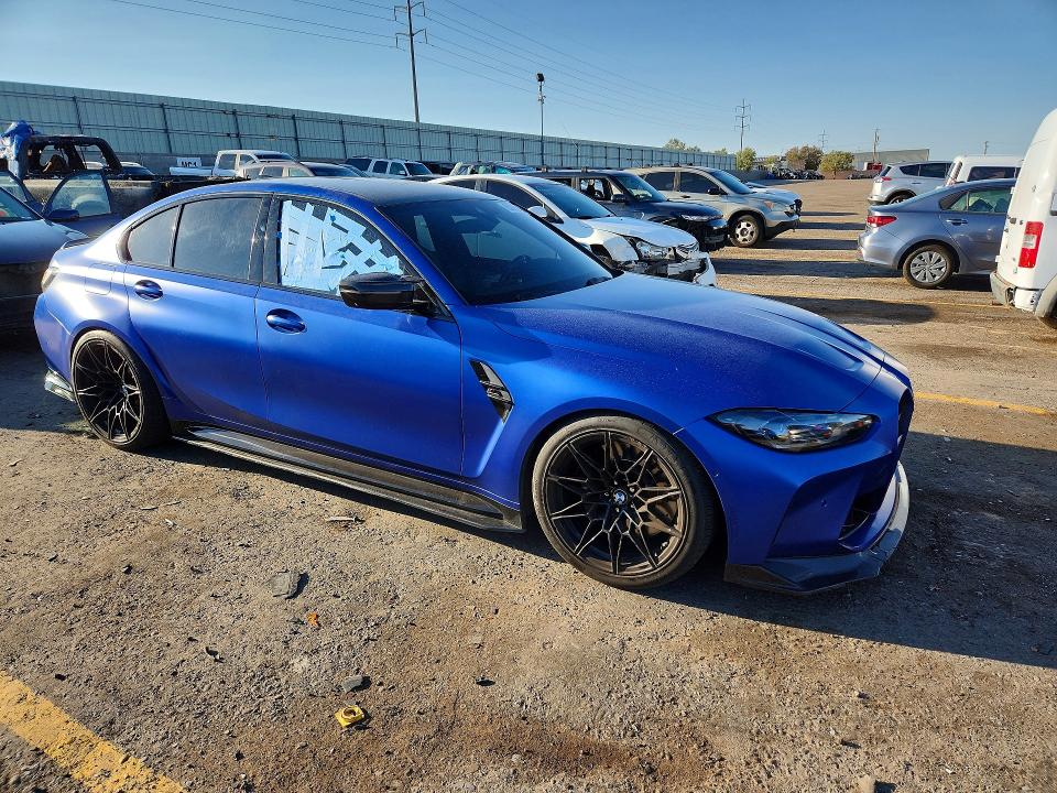 2021 BMW M3 VIN WBS33AY03MFL32847 COPART salvage auction — VANDALISM, Nm - Cert Of Title-Salvage, sold $58,000 on 2026-08-27 (photo 4)