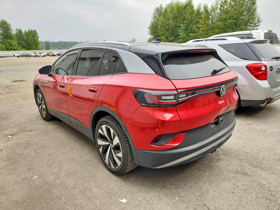 2021 Volkswagen Id.4 VIN WVGUNPE2XMP064688 COPART salvage auction — REAR END, Wa - Cert Of Ownership-Rebuilt, sold $12,500 on 2026-08-31 (photo 2)