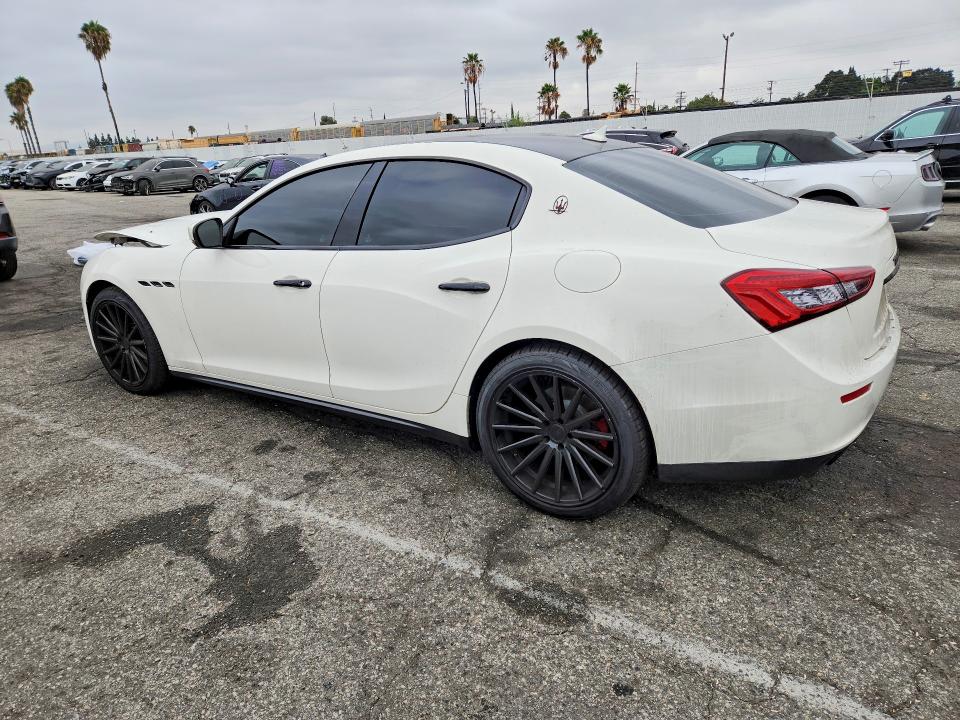 2017 Maserati Ghibli VIN ZAM57XSA3H1251452 COPART salvage auction — FRONT END, Ca - Salvage Certificate, sold $3,250 on 2026-09-01 (photo 2)
