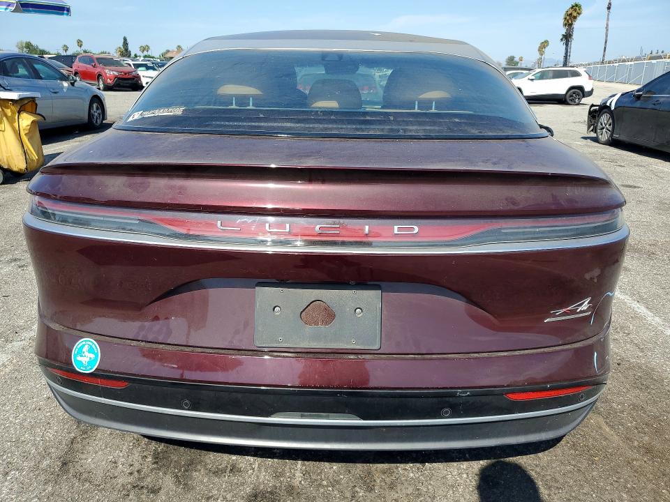 2022 Lucid Air VIN 50EA1GBA1NA002000 COPART salvage auction — FRONT END, Ca - Salvage Certificate, sold $9,600 on 2026-09-25 (photo 6)