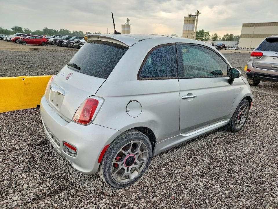 2012 Fiat 500 VIN 3C3CFFBR6CT174726 COPART salvage auction — MECHANICAL, Salvage Title, sold $375 on 2026-08-11 (photo 3)