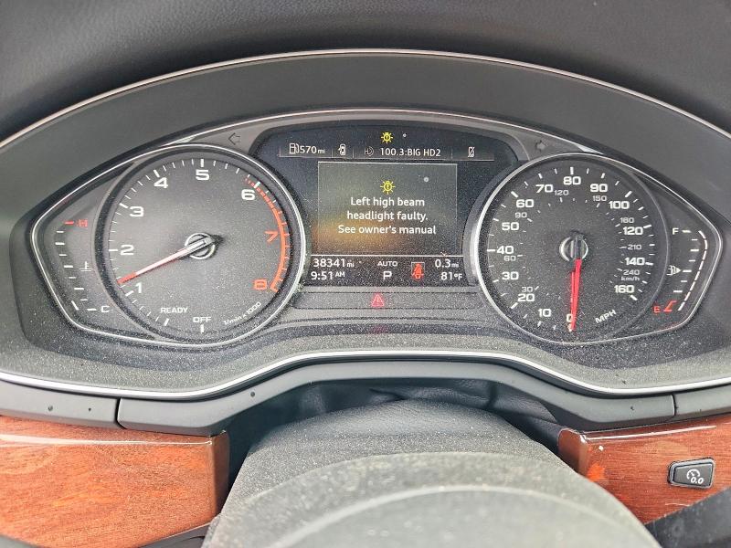 2020 Audi A5 VIN WAUANCF56LA009050 COPART salvage auction — FRONT END, Va - Cert Of Title - Salvage, sold $10,500 on 2026-08-26 (photo 9)