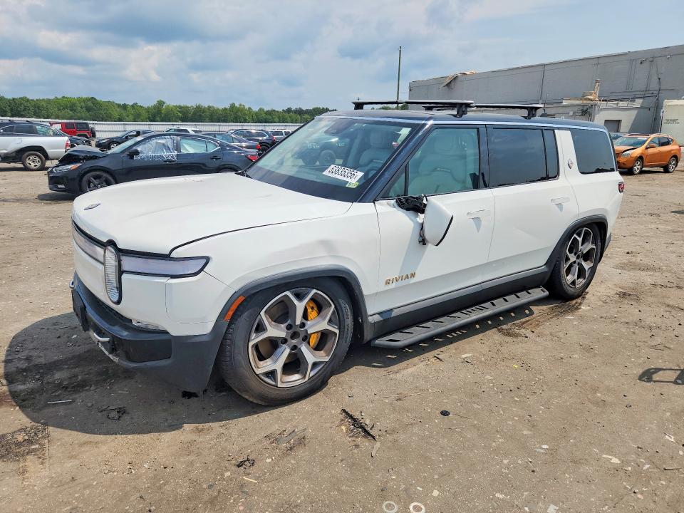 2023 Rivian R1s VIN 7PDSGABA2PN014357 COPART salvage auction — FRONT END, Va - Cert Of Title - Salvage, sold $17,700 on 2026-08-26 (photo 1)