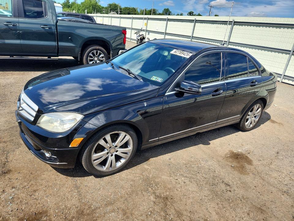 2011 Mercedes-benz C class VIN WDDGF8BB5BR141452 COPART salvage auction — WATER/FLOOD, PA - CERT OF SALVAGE-W=FLOOD VEH, sold $500 on 2026-08-07 (photo 1)