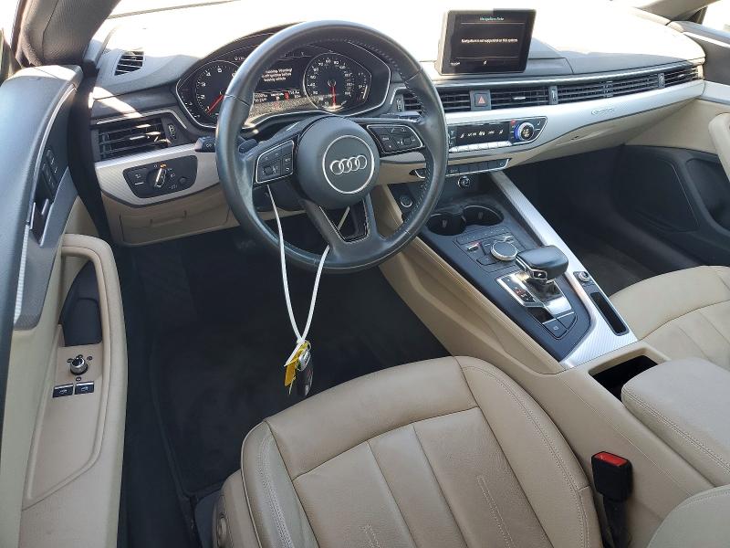 2018 Audi A5 VIN WAUNNAF55JA094918 COPART salvage auction — SIDE, CA - SALVAGE CERTIFICATE, sold $9,100 on 2026-08-21 (photo 8)