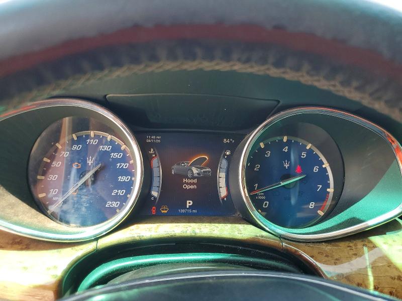 2014 Maserati Quattroporte VIN ZAM56PPA0E1086306 COPART salvage auction — FRONT END, Fl - Cert Of Title Slvg Rebuildable, sold $4,600 on 2026-08-17 (photo 9)