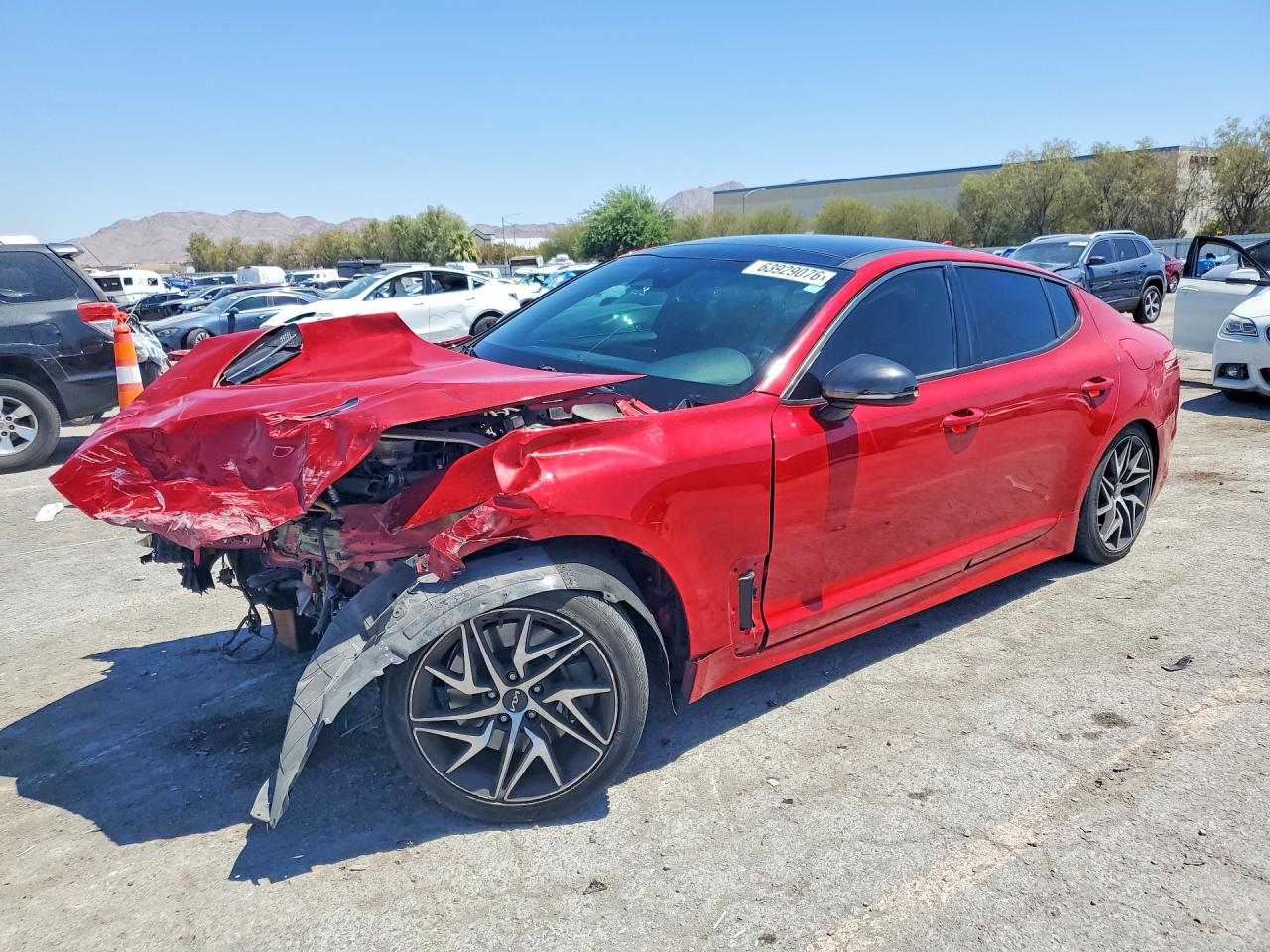 2022 Kia Stinger VIN KNAE35LD3N6106176 COPART salvage auction — Front End, NV - SALVAGE TITLE, sold $1,500 on 2026-09-12 (photo 1)