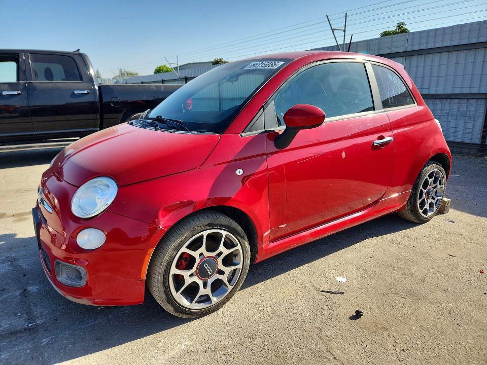 2013 Fiat 500 VIN 3C3CFFBR8DT674422 COPART salvage auction — MECHANICAL, Ca - Salvage Certificate, sold $200 on 2026-09-18 (photo 1)