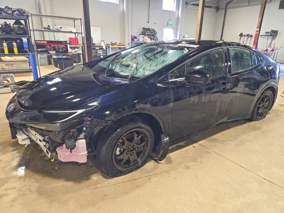 2025 Toyota Prius plug-in VIN JTDACACU8S3047164 COPART salvage auction — FRONT END, On - Permit Salvage (P), sold $7,200 on 2026-08-19 (photo 1)