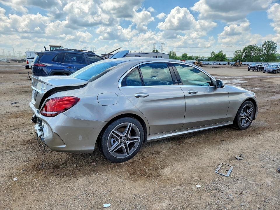 2020 Mercedes-benz C-klasse VIN WDDWF8EB7LR562274 COPART salvage auction — REAR END, Salvage Title, sold $8,700 on 2026-09-01 (photo 3)