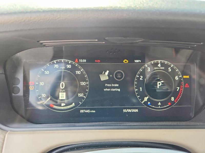 2018 Land rover RANGE ROVER VIN SALYB2RX5JA732248 COPART salvage auction — MECHANICAL, Ok - Certificate Of Title, sold $7,400 on 2026-08-19 (photo 9)