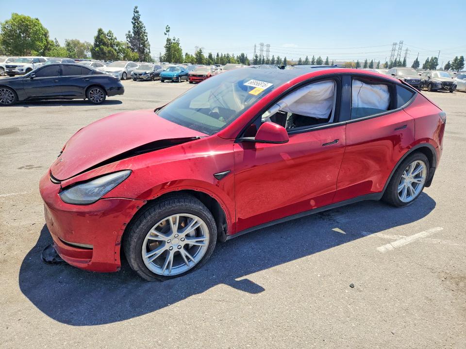 2021 Tesla Model y VIN 5YJYGDEE7MF153637 COPART salvage auction — ALL OVER, CA - SALVAGE CERTIFICATE, sold $7,100 on 2026-10-08 (photo 1)