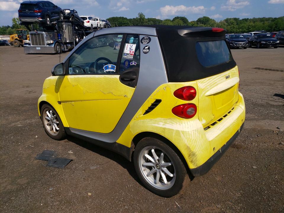 2008 Smart Fortwo VIN WMEEK31X98K175524 COPART salvage auction — MINOR DENT/SCRATCHES, CT - CERTIFICATE OF TITLE, sold $2,550 on 2026-08-28 (photo 2)