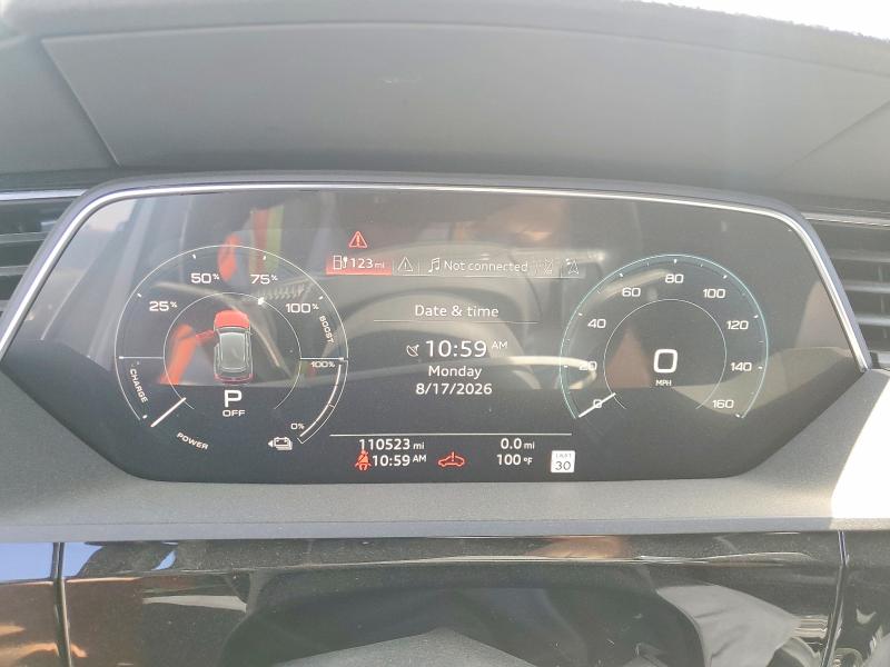 2019 Audi E-tron VIN WA1VABGE5KB014672 COPART salvage auction — MINOR DENT/SCRATCHES, Ca - Dis/Dlr/Exp Only Clean Title (P), sold $10,400 on 2026-08-24 (photo 9)