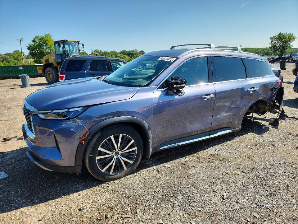 2024 Infiniti Qx60 VIN 5N1DL1GS8RC350313 COPART salvage auction — REAR END, MD - CERT OF SALVAGE > 75% DAMAGE (P), sold $12,200 on 2026-08-18 (photo 1)
