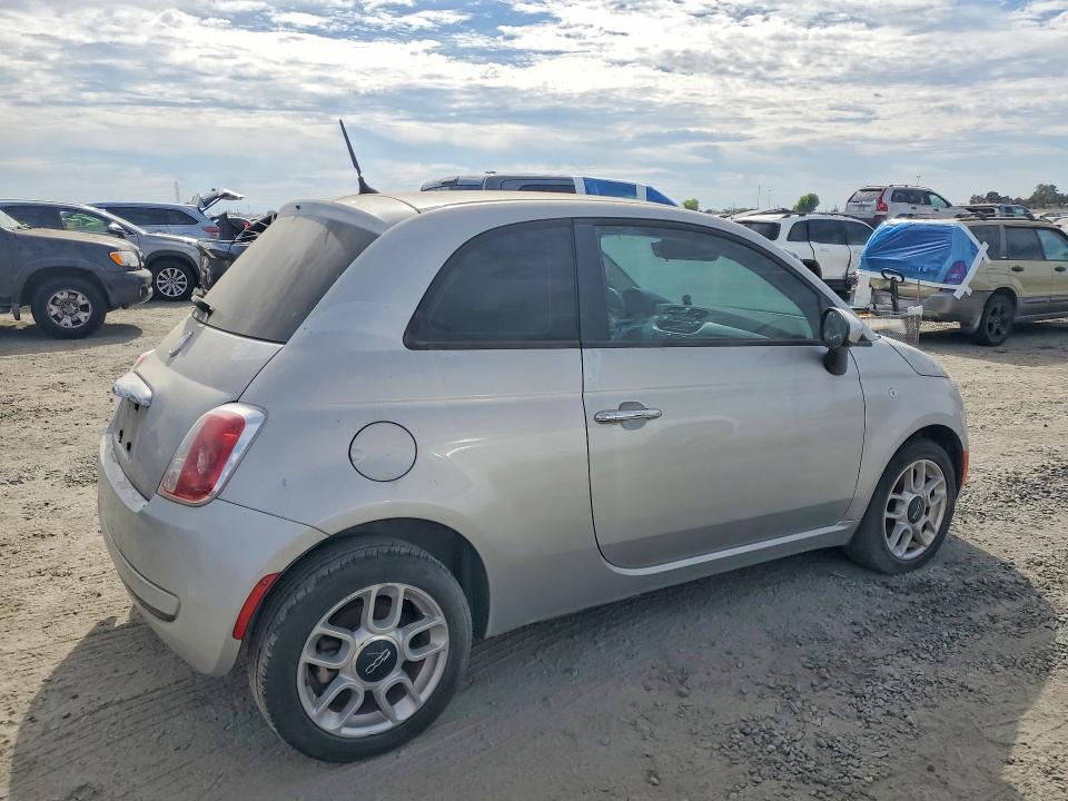 2012 Fiat 500 VIN 3C3CFFAR7CT123821 COPART salvage auction — NORMAL WEAR, CA - DIS/DLR/EXP ONLY CLEAN TITLE, sold $150 on 2026-08-18 (photo 3)