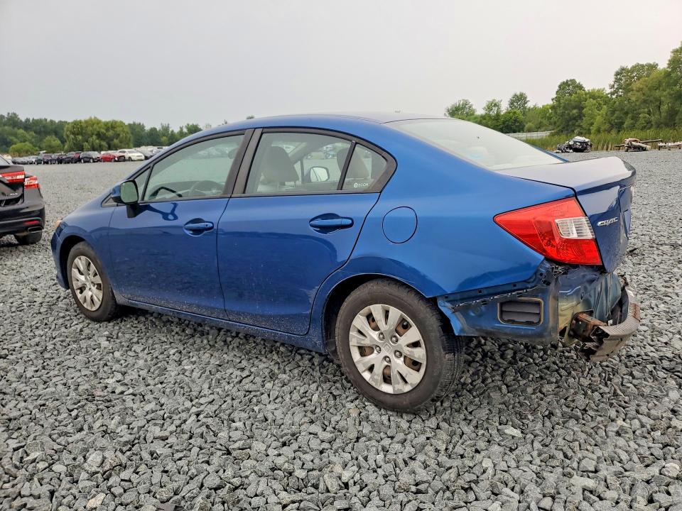 2012 Honda Civic VIN 19XFB2F58CE062924 COPART salvage auction — SIDE, Oh - Cert Of Title-Salvage, sold $575 on 2026-09-08 (photo 2)