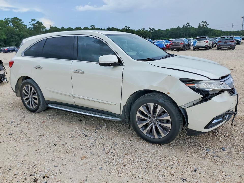 2015 Acura Mdx VIN 5FRYD3H45FB004571 COPART salvage auction — FRONT END, TX - SALVAGE VEHICLE TITLE, sold $2,850 on 2026-09-06 (photo 4)