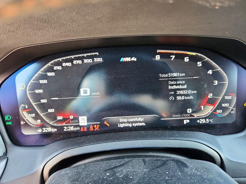 2022 BMW M4 VIN WBS33BA02NCJ04325 COPART salvage auction — FRONT END, On - Permit Salvage (P), sold $23,100 on 2026-08-20 (photo 9)