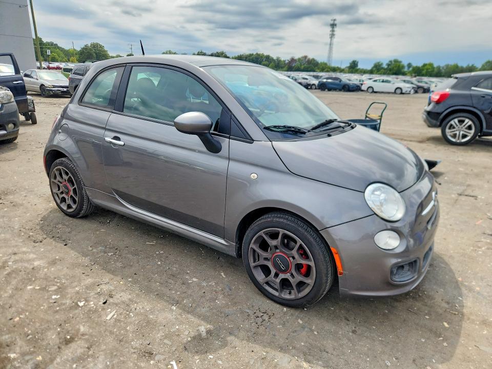 2012 Fiat 500 VIN 3C3CFFBR9CT254103 COPART salvage auction — SIDE, Va - Certificate Of Title, sold $550 on 2026-08-19 (photo 4)