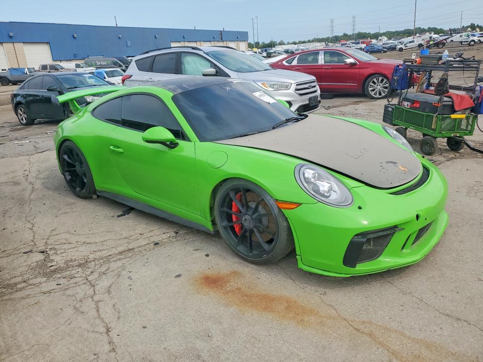 2018 Porsche 911 VIN WP0AC2A95JS175760 COPART salvage auction — FRONT END, Az - Cert Of Title - Salvage, sold $23,500 on 2026-08-14 (photo 4)