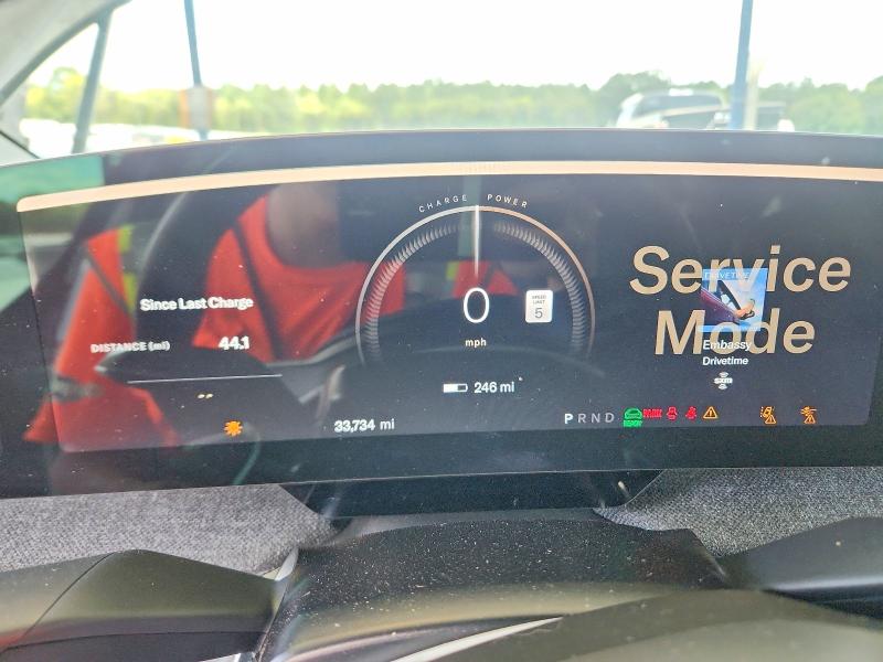2025 Lucid Air VIN 50EA1PGA9SA006073 COPART salvage auction — ROLLOVER, Ga - Cert Of Title-Salvage, sold $10,600 on 2026-09-10 (photo 9)