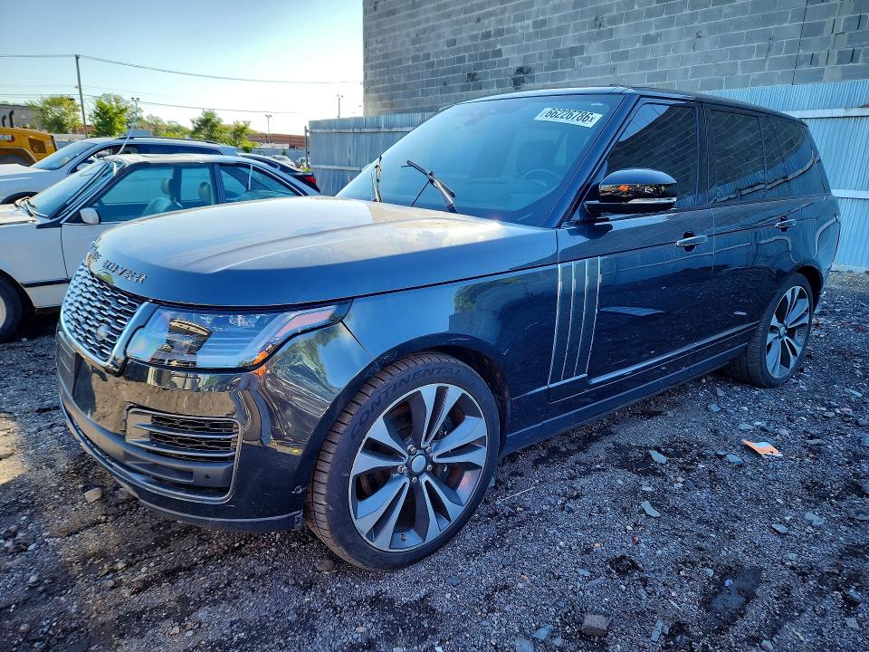 2021 Land rover RANGE ROVER VIN SALGW2REXMA421885 COPART salvage auction — REAR END, NY - MV-907A SALVAGE CERTIFICATE, sold $30,500 on 2026-09-15 (photo 1)
