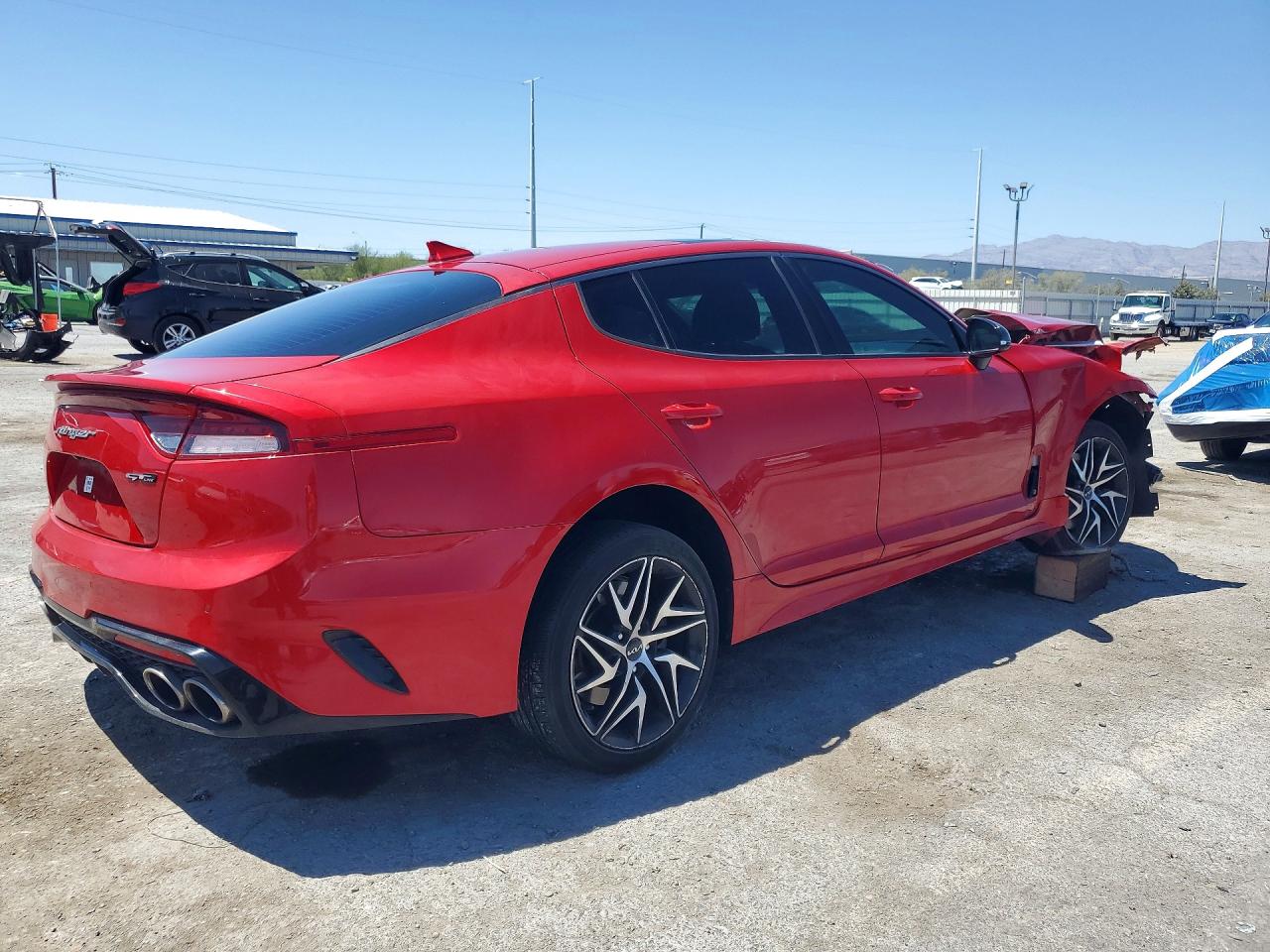 2022 Kia Stinger VIN KNAE35LD3N6106176 COPART salvage auction — Front End, NV - SALVAGE TITLE, sold $1,500 on 2026-09-12 (photo 3)