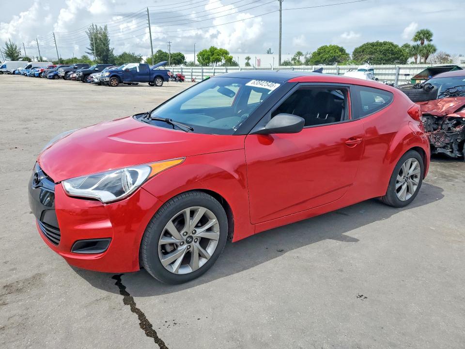 2016 Hyundai Veloster VIN KMHTC6AD9GU275728 COPART salvage auction — MINOR DENT/SCRATCHES, Fl - Certificate Of Title (P), sold $1,100 on 2026-09-09 (photo 1)