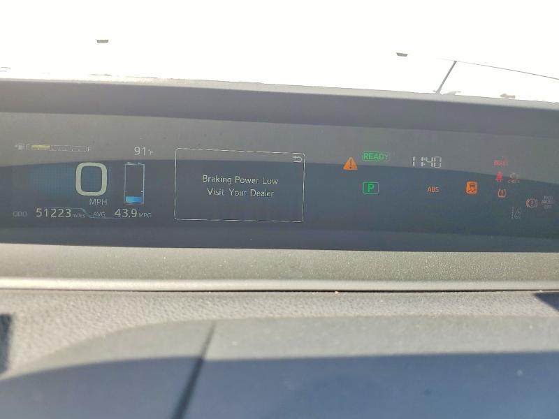2020 Toyota Prius prime VIN JTDKARFP6L3162913 COPART salvage auction — FRONT END, CA - SALVAGE CERTIFICATE, sold $8,000 on 2026-10-21 (photo 9)