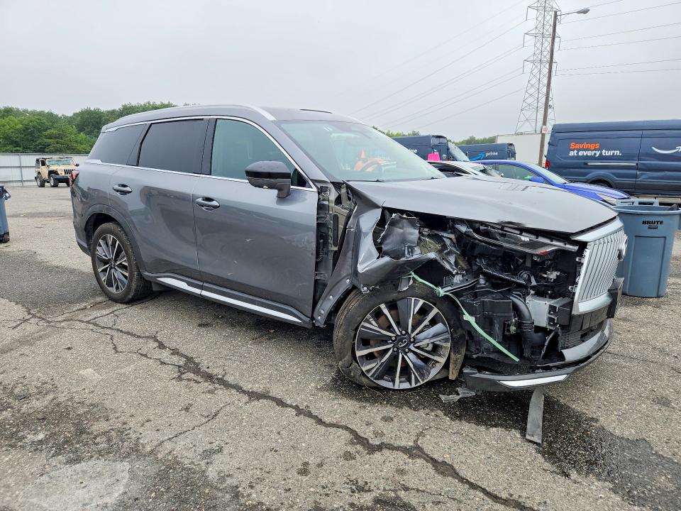 2026 Infiniti Qx60 VIN 5N1AL1FR9TC343878 COPART salvage auction — FRONT END, TX - CERTIFICATE OF TITLE, sold $19,400 on 2026-08-17 (photo 4)