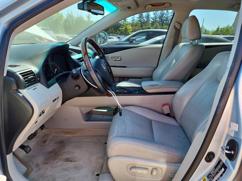 2010 Lexus Rx VIN JTJBK1BA9A2417750 COPART salvage auction — FRONT END, On - Permit No Brand - Unfit, sold $7,300 on 2026-08-25 (photo 7)