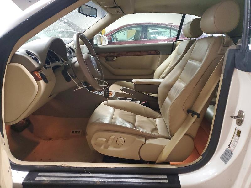 2007 Audi A4 VIN WAUDF48H07K032587 COPART salvage auction — FRONT END, PA - CERTIFICATE OF SALVAGE, sold $15 on 2026-08-19 (photo 7)