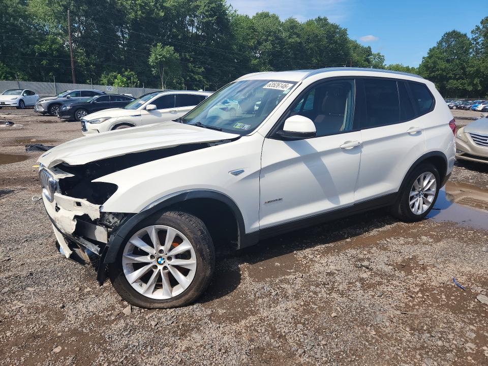 2015 BMW X3 VIN 5UXWX9C58F0D49824 COPART salvage auction — FRONT END, Pa - Certificate Of Salvage, sold $2,550 on 2026-08-19 (photo 1)