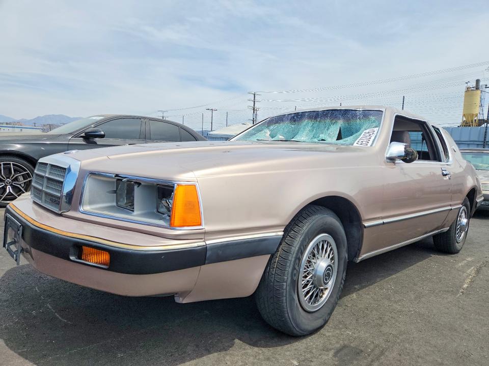1986 Mercury Cougar VIN 1MEBP92F3GH728237 COPART salvage auction — VANDALISM, CA - DIS/DLR/EXP ONLY CLEAN TITLE, sold $225 on 2026-08-26 (photo 1)