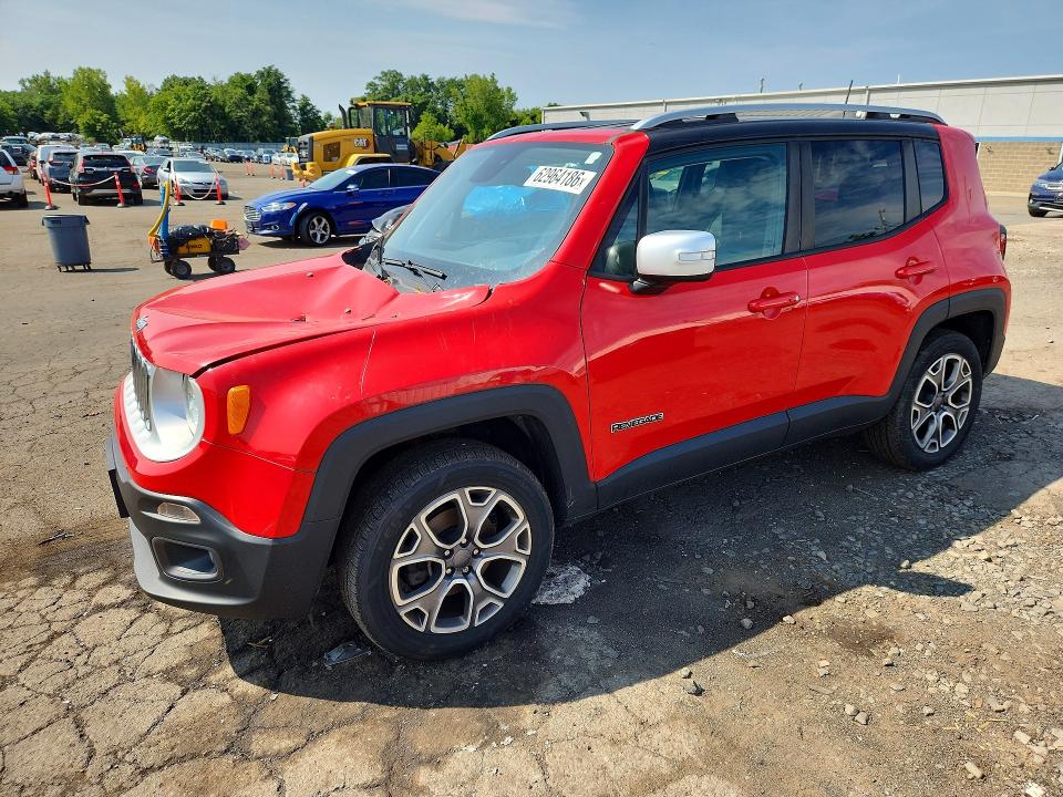 2018 Jeep Renegade VIN ZACCJBDB0JPG79054 COPART salvage auction — ROOF, Ct - Cert Of Title-Salvage, sold $2,750 on 2026-08-14 (photo 1)